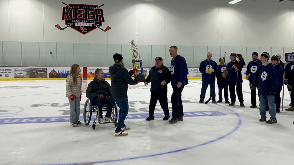 Trophy Presentation Elk River Guns ‘N Hoses Charity Hockey Game